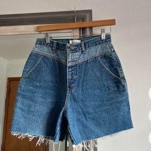 Vintage Calvin Klein two tone jean shorts